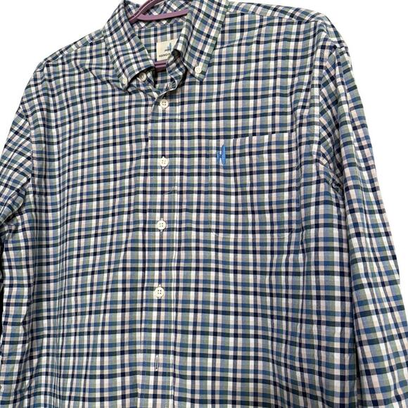 Johnnie O Hangin Out Button Down Shirt Plaid Medium Tailgate Prep Harborcore - Picture 2 of 7